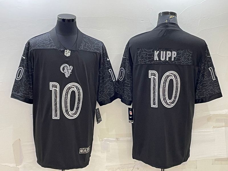 Men Los Angeles Rams #10 Kupp Nike Black RFLCTV Limited NFL Jersey